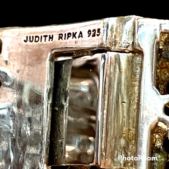 Judith Ripka sterling silver cuff hinged bracelet - Picture 3 of 5